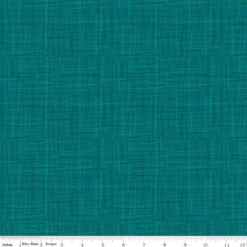 SALE Grasscloth Cottons C780 Dark Teal - Riley Blake Designs - Woven Look Basic - Quilting Cotton Fabric