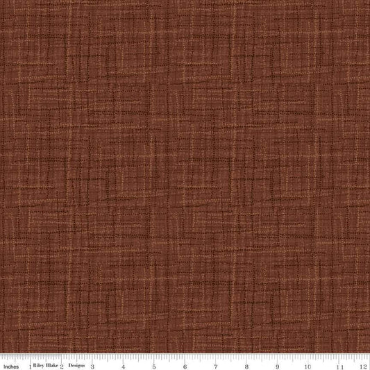SALE Grasscloth Cottons C780 Brown - Riley Blake Designs - Woven Look Basic - Quilting Cotton Fabric