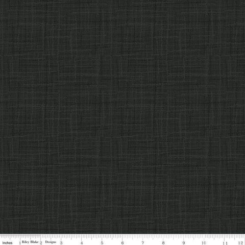 SALE Grasscloth Cottons C780 Black - Riley Blake Designs - Woven Look Basic - Quilting Cotton Fabric