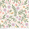 Let It Bloom Main C14280 Cream by Riley Blake Designs - Floral Flowers Birds - Quilting Cotton Fabric