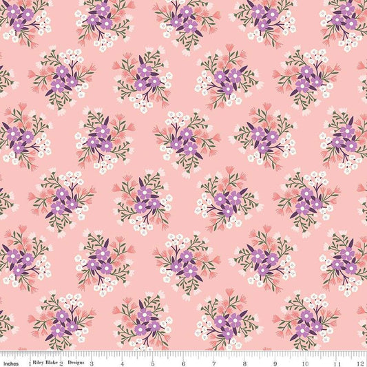 SALE Let It Bloom Bouquets C14281 Frosting - Riley Blake Designs - Floral Flowers - Quilting Cotton Fabric