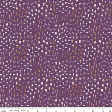 Let It Bloom Meadow C14283 Purple - Riley Blake Designs - Floral Flowers - Quilting Cotton Fabric