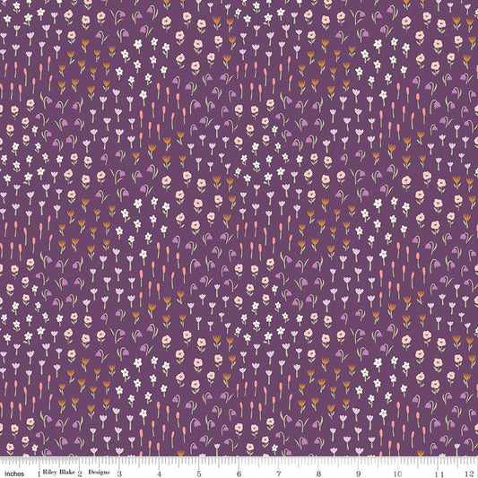 Let It Bloom Meadow C14283 Purple - Riley Blake Designs - Floral Flowers - Quilting Cotton Fabric