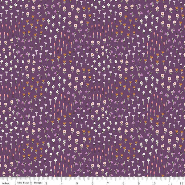 Let It Bloom Meadow C14283 Purple by Riley Blake Designs - Floral Flowers - Quilting Cotton Fabric