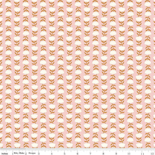 SALE Let It Bloom Flower Path C14284 Blush - Riley Blake Designs - Floral Flowers - Quilting Cotton Fabric