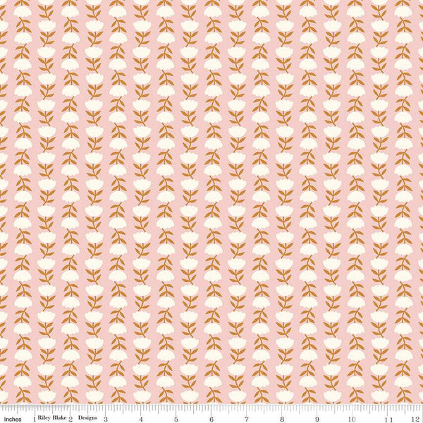 Let It Bloom Flower Path C14284 Blush by Riley Blake Designs - Floral Flowers - Quilting Cotton Fabric