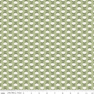 Let It Bloom Flower Path C14284 Sage - Riley Blake Designs - Floral Flowers - Quilting Cotton Fabric