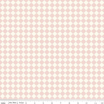 34" End of Bolt - Let It Bloom Allotment C14286 Blush by Riley Blake Designs - Blush Cream Geometric - Quilting Cotton Fabric