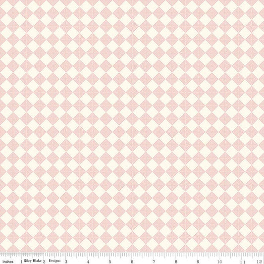 34" End of Bolt - Let It Bloom Allotment C14286 Blush by Riley Blake Designs - Blush Cream Geometric - Quilting Cotton Fabric