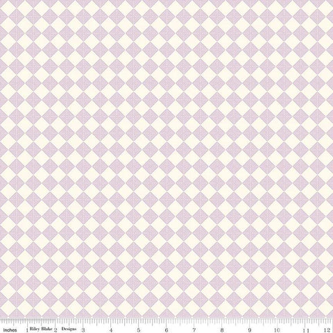 SALE Let It Bloom Allotment C14286 Lilac by Riley Blake Designs - Blush Purple Geometric - Quilting Cotton Fabric