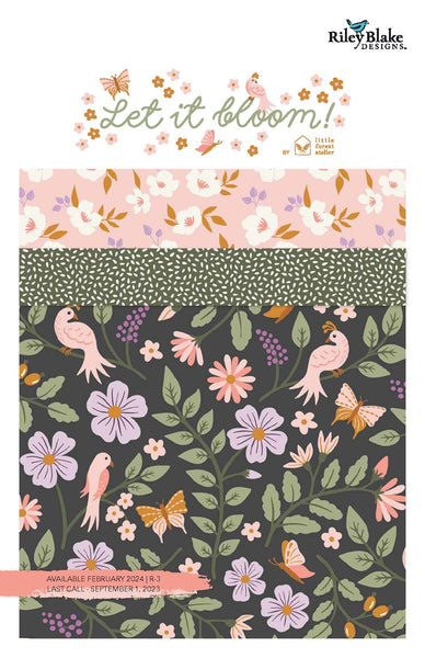 Let It Bloom Charm Pack 5" Stacker Bundle - Riley Blake Designs - 42 piece Precut Pre cut - Floral Flowers - Quilting Cotton Fabric