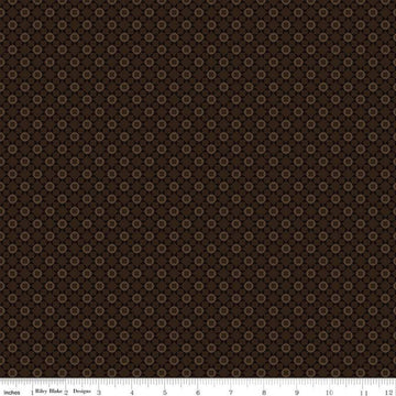 Huckleberry Saltbox Tile C14352 Brown - Riley Blake Designs - Geometric Tone-on-Tone - Quilting Cotton Fabric