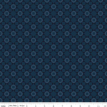 SALE Huckleberry Saltbox Tile C14352 Oxford - Riley Blake Designs - Geometric Tone-on-Tone - Quilting Cotton Fabric