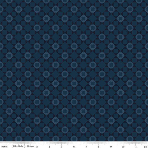 SALE Huckleberry Saltbox Tile C14352 Oxford - Riley Blake Designs - Geometric Tone-on-Tone - Quilting Cotton Fabric