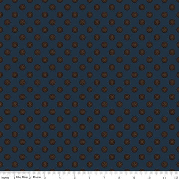 SALE Huckleberry Saltbox Doorknobs C14354 Oxford - Riley Blake Designs - Geometric Concentric Circles - Quilting Cotton Fabric