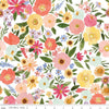 Flora No. 6 Main C14460 Cloud - Riley Blake Designs - Floral Flowers - Quilting Cotton Fabric