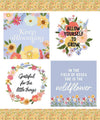 SALE Flora No. 6 Keep Blooming PD14466 Panel - Riley Blake Designs - DIGITALLY PRINTED Floral Flowers Text - Quilting Cotton Fabric