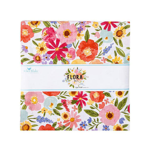 SALE Flora No. 6 Layer Cake 10" Stacker Bundle - Riley Blake Designs - 42 piece Precut Pre cut - Floral - Quilting Cotton Fabric