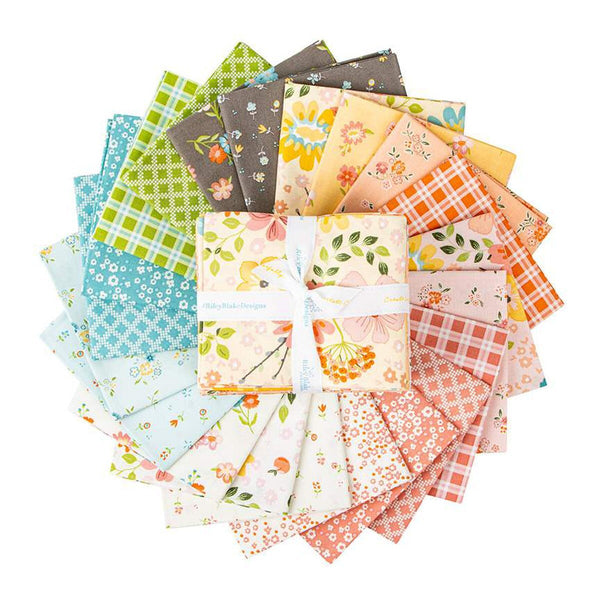 SALE Spring's in Town Fat Quarter Bundle 21 pieces - Riley Blake Designs - Pre cut Precut - Floral - Quilting Cotton Fabric