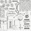 13" End of Bolt - SALE LARGE CANVAS She Who Sews Home Decor Button Notes HD12505 Off White - Riley Blake - Wide - Lightweight Cotton Canvas