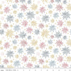 Fat Quarter End of Bolt - Sweet Freedom Fireworks SC14412 Cloud SPARKLE - Riley Blake - Patriotic Gold SPARKLE - Quilting Cotton Fabric