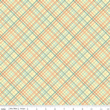 SALE Sunshine & Sweet Tea Summer Plaid C14324 Yellow - Riley Blake Designs - Diagonal - Quilting Cotton Fabric