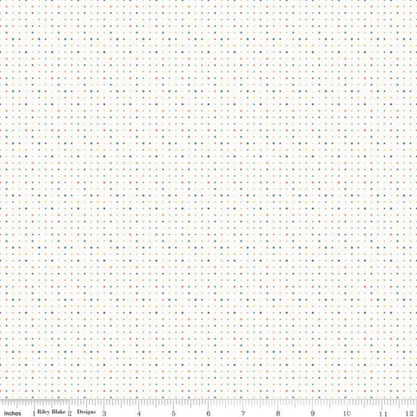 Sunshine and Sweet Tea Dots C14325 Multi by Riley Blake Designs - Pin Dot Dotted - Quilting Cotton Fabric