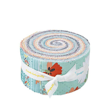 SALE Sunshine & Sweet Tea 2.5 Inch Rolie Polie Jelly Roll 40-Piece - Riley Blake - Precut  Bundle - Quilting Cotton Fabric