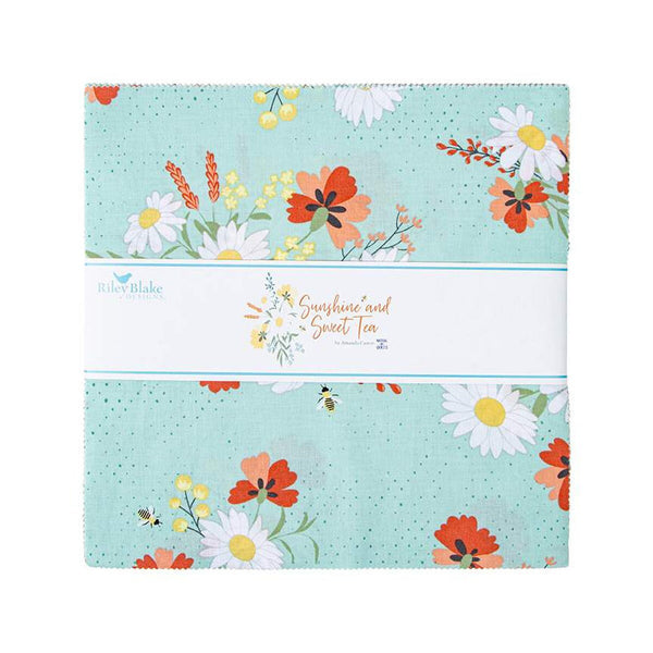 Sunshine and Sweet Tea Layer Cake 10" Stacker Bundle - Riley Blake Designs - 42 piece Precut Pre cut - Quilting Cotton Fabric