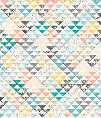 SALE Triangle Parade Quilt PATTERN P143 by Amanda Castor - Riley Blake Designs - Instructions Only - Pieced 10" Stacker Friendly