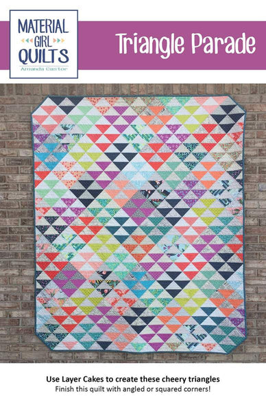 SALE Triangle Parade Quilt PATTERN P143 by Amanda Castor - Riley Blake Designs - Instructions Only - Pieced 10" Stacker Friendly