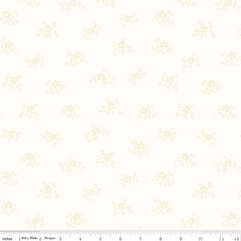 1 yard End of Bolt Piece - SALE Perennial WIDE BACK WB655 Cream - Riley Blake Designs - 107/108" Wide Flowers - Quilting Cotton Fabric