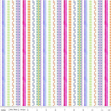 DEAL Splendid Stripe CD14316 White - Riley Blake Designs - DIGITALLY PRINTED Stripes Striped - Quilting Cotton