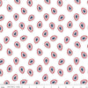 Fat Quarter End of Bolt - American Beauty Paisley C14442 White - Riley Blake Designs - Patriotic - Quilting Cotton Fabric