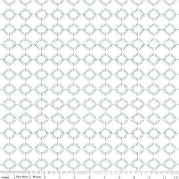 American Beauty Burst C14445 White - Riley Blake Designs - Patriotic Geometric - Quilting Cotton Fabric