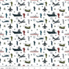 Coming Home Armed Forces Main C14420 White - Riley Blake Designs - Personnel Vehicles Icons Patriotic - Quilting Cotton Fabric