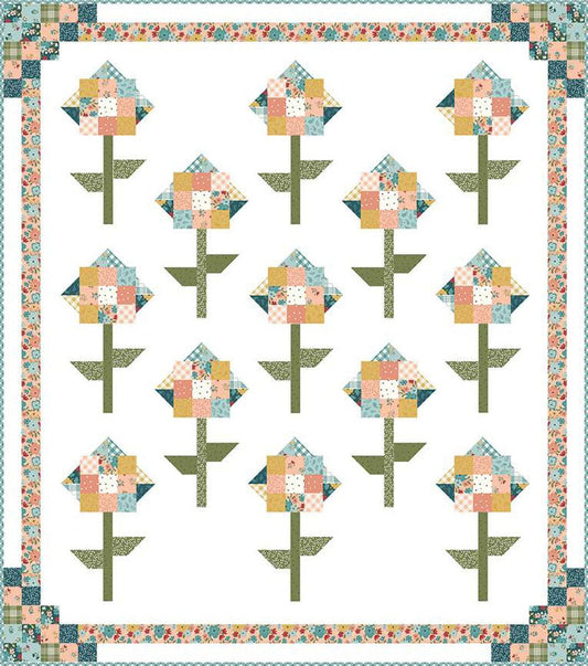 SALE Another Morning Meadow Quilt PATTERN P138 - Beverly McCullough - Riley Blake Designs - Instructions Only - Pieced 10" Stacker Friendly