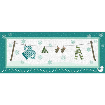 SALE Winter Clothesline Bench Pillow Pattern EMBROIDERY VERSION P177 - Jennifer Long - Riley Blake - Instructions Only - Piecing Applique