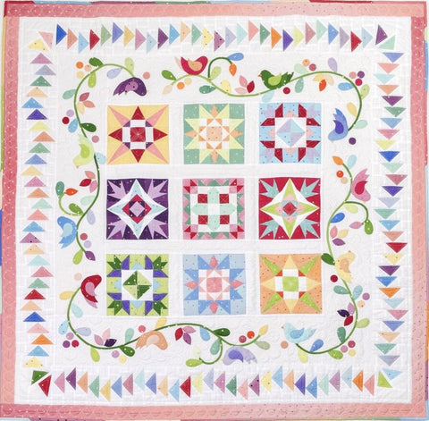 SALE Birds of a Feather Quilt PATTERN P112 by Jill Finley - Riley Blake Designs - Instructions Only - Piecing Applique