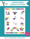 SALE Geometric Rainbow Quilt Booklet P160 - Kristy Lea - Riley Blake Designs - Instructions Only - Foundation Piecing