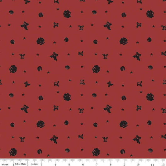 SALE Coming Home Elite Soldiers C14429 Red - Riley Blake Designs - Armed Forces Patriotic Army Marines - Quilting Cotton Fabric