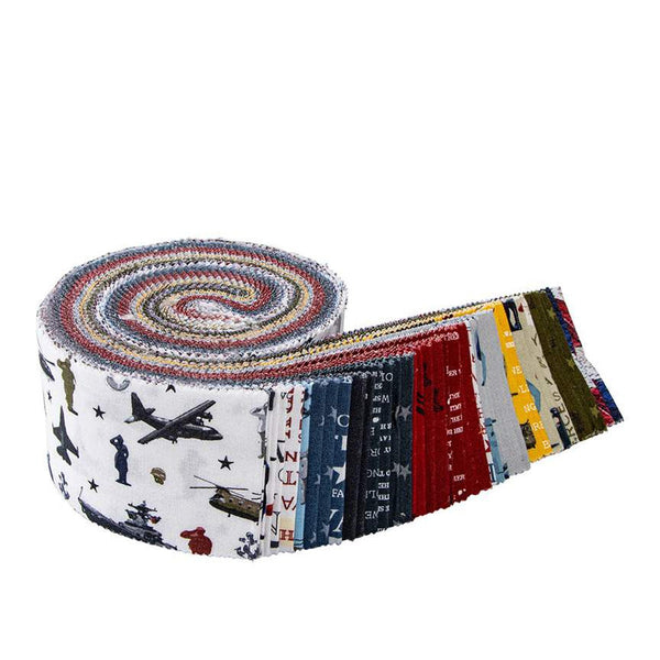 SALE Coming Home 2.5 Inch Rolie Polie Jelly Roll 40 pieces - Riley Blake - Precut Pre cut Bundle - Patriotic - Quilting Cotton Fabric