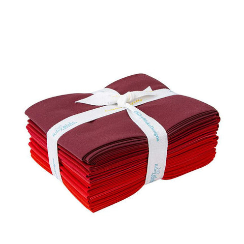 SALE Confetti Cottons Red Fat Quarter Bundle 12 pieces - Riley Blake Designs - Pre cut Precut - Solids - Quilting Cotton Fabric