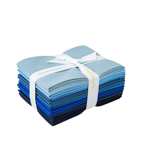 SALE Confetti Cottons Blue Fat Quarter Bundle 12 pieces - Riley Blake Designs - Pre cut Precut - Solids - Quilting Cotton Fabric