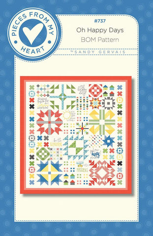 Oh Happy Days Quilt PATTERN P157 by Sandy Gervais - Riley Blake Designs - Instructions Only - Piecing