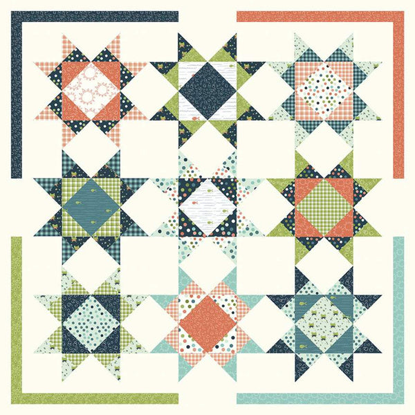 SALE Under the Stars Quilt PATTERN P157 by Sandy Gervais - Riley Blake Designs - Instructions Only - Piecing Fat Quarter Friendly