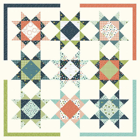 SALE Under the Stars Quilt PATTERN P157 by Sandy Gervais - Riley Blake Designs - Instructions Only - Piecing Fat Quarter Friendly