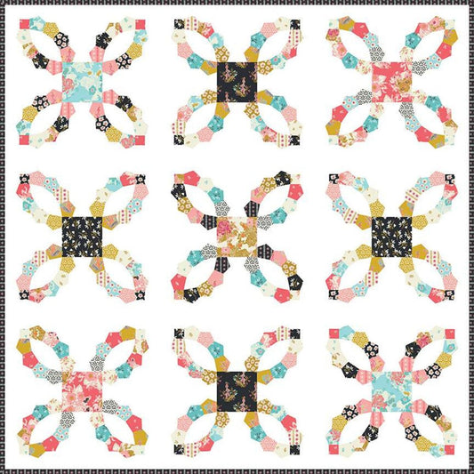 SALE New Beginnings Quilt PATTERN N093 - Sue Daley - Riley Blake Designs - INSTRUCTIONS Only - English Paper Piecing - 10" Stacker Friendly