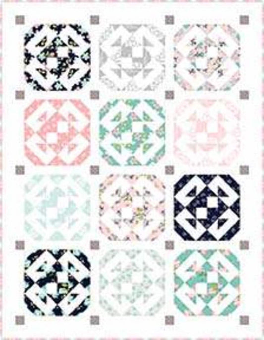 SALE Snapdragon Quilt PATTERN P051 - It's Sew Emma - Riley Blake Designs - Instructions Only - Pieced Fat Quarter Friendly - 3 Sizes