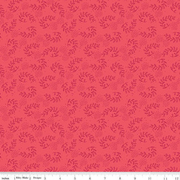 SALE Heirloom Red Sprigs C14342 Red - Riley Blake Designs - Leaves Xs - Quilting Cotton Fabric